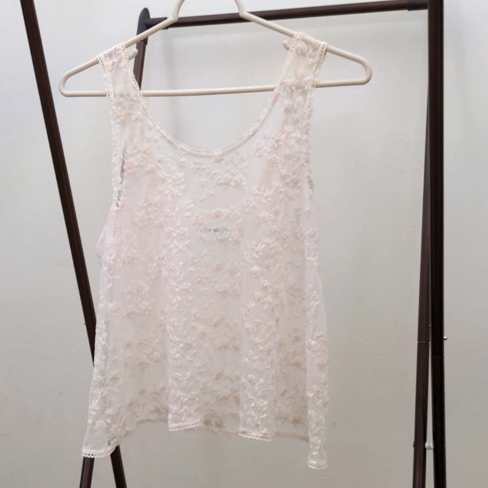 kimchi blue lace sheer tank